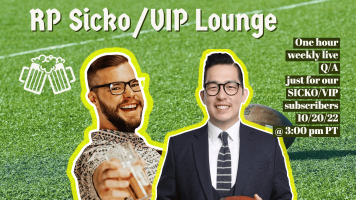 SICKO/VIP Lounge: Week 7 Q/A Session (10/20/2022)