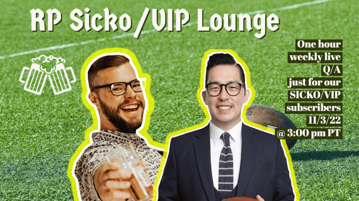 SICKO/VIP Lounge: Week 9 Q/A Session (11/3/2022)